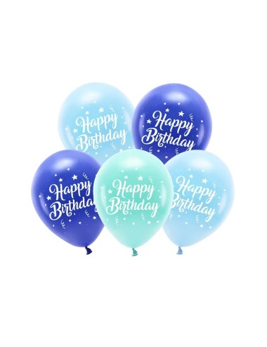 Ballonnenmix blauw "Happy...