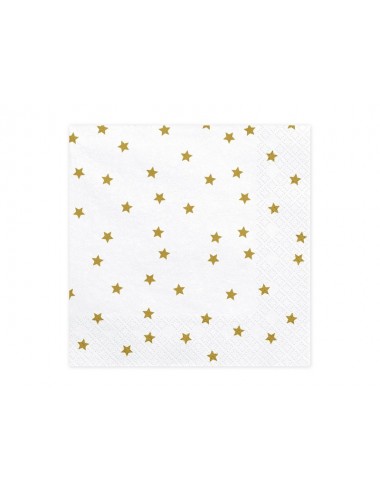 Witte servetten met gouden...