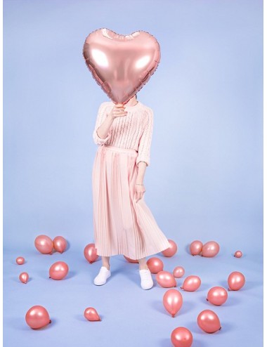 Folieballon hart roségoud