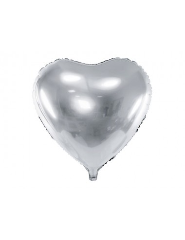 Folieballon hart zilver