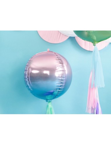 Folieballon ombre paars/blauw