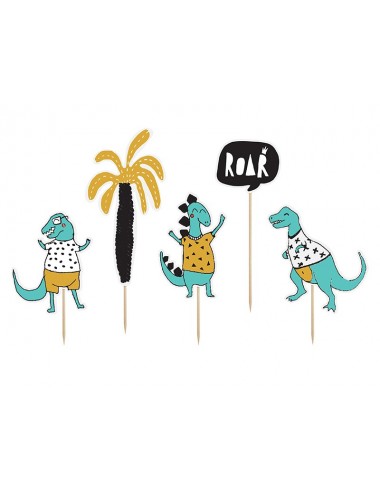 Cake toppers "Dino" (5st)