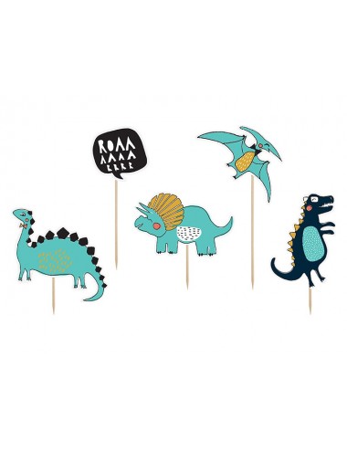 Cake toppers "Dino" (5st)