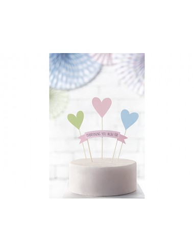 Cake toppers pastel (4st)