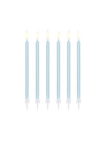 Kaarsjes blauw (12st)