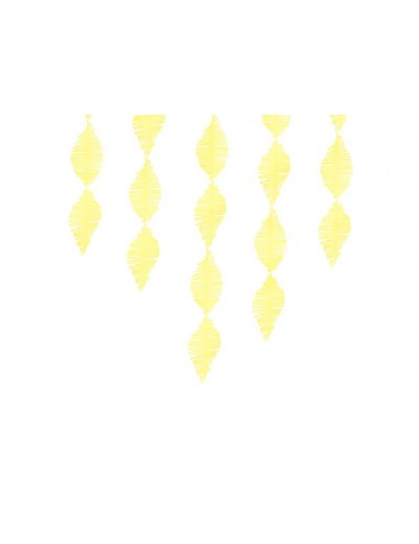 Crêpe slinger fringe geel