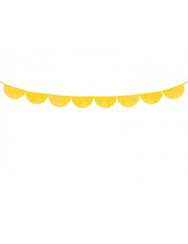 Crêpe slinger boog geel 32 cm