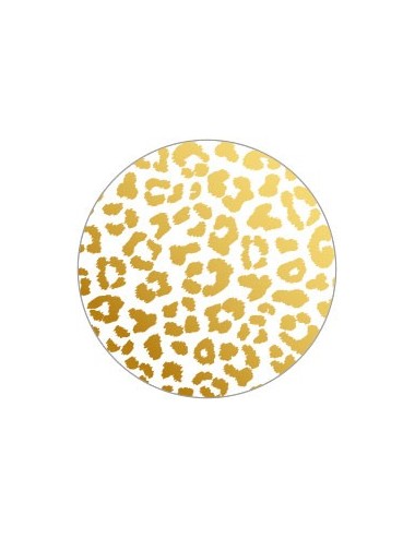 Sticker panterprint goud...