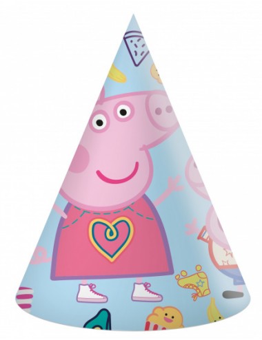 Feesthoedjes Peppa Pig (6 st)