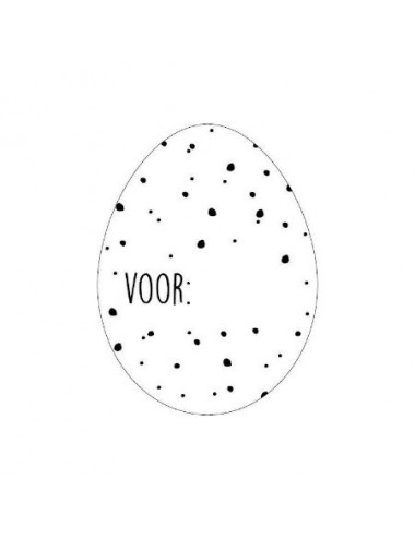 Sticker Pasen "Voor:"  (10st.)