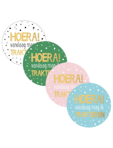 Mix Sticker "Hoera vandaag...