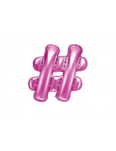 Folieballon roze "Hashtag"