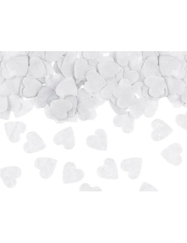 Confetti witte hartjes