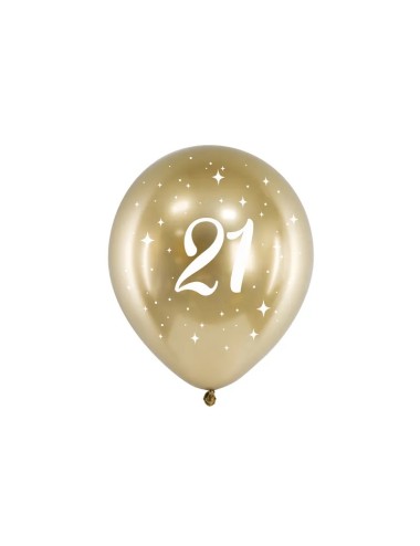 Ballon goud "21" (6st.)