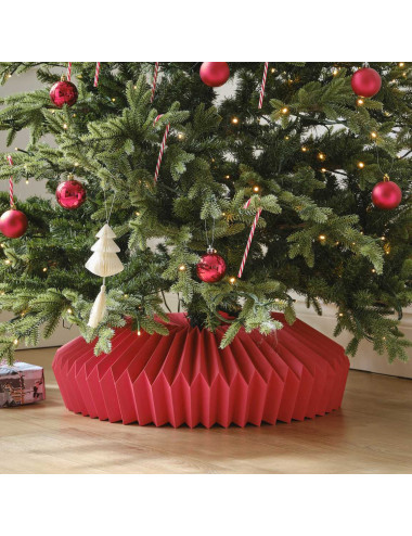 Honeycomb Kerstboomrok Rood